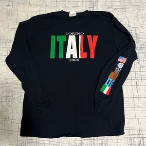 Vintage 2006 Torino Olympic Games Italy longsleeve Tshirt